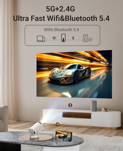 Mini Projector with WiFi and Bluetooth, Built-in App,1080P Supported - Image 5