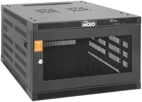 Tecmojo 6U Wall Mount Rack Cabinet, Heavy-Duty 176 Lbs High Load Capacity, 19” Enclosed Server Network Rack with Mesh Door, 23.6” Deep – Elite Collection by Tecmojo