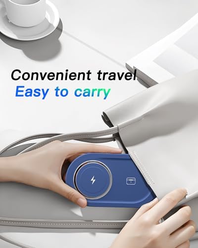 Foldable 3 in 1 Wireless Charging Station for Apple Mag-Safe Charger Stand - Image 6