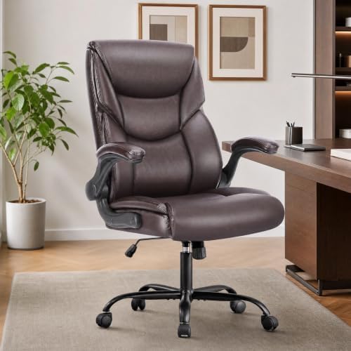 Sweetcrispy Computer Desk Chair, Lumbar Support Video Game Chair PU Leather - Image 2