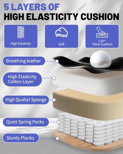 800LBS Big and Tall Office Chair for Heavy People, Heavy Duty Executive Chair with High Back, Extra Wide Seat and Adjustable Lumbar, Large Computer Desk Chair Comfortable for Home Office - Image 5