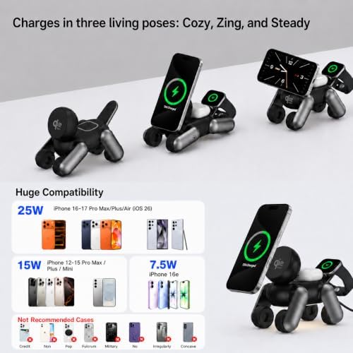 Qi2.2 25W 3in1 Wireless Charging Station for iPhone, Watch,AirPods - Image 6