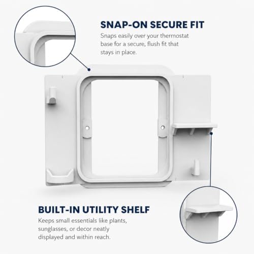 SplashNColor Wall Mount for Honeywell T5 Smart Thermostat – No-Drill Snap-On Bracket with Built-in Shelf | Easy Installation | Keeps Wires Hidden | Clean Modern Look for Home Climate - Image 5