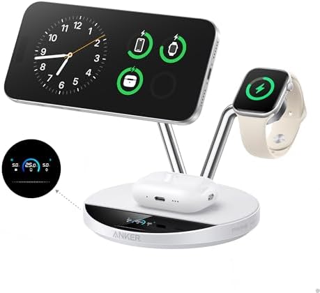 Anker Prime 3-in-1 Qi2.2 MagSafe Compatible 25W Wireless Charging Station by Anker