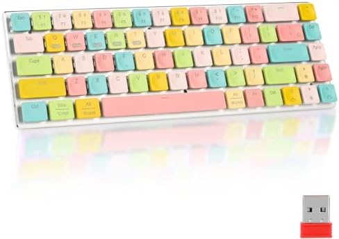 surmen 60% Wireless Mechanical Gaming Keyboard Ultra Thin Low Profile by SURMEN
