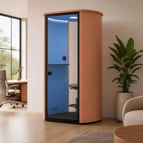 Soundproof Booth with 1 Person Single Work Pod (Blue) by Unknown