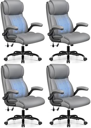 BESTFAIR Ergonomic Office Chair, Adjustable Lumbar Support, High Back, Gray by BESTFAIR
