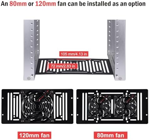 GeeekPi 8U Network Rack, 10 inch Mini Server Rack for Network, Servers, Audio, and Video Equipment, DeskPi RackMate T1, 7.87 inch Depth - Image 4