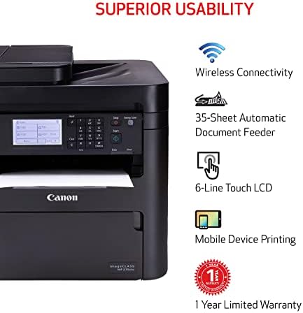 Canon imageCLASS MF275dw - Monochrome, Duplex Wireless Laser Printer, All-In-One With Scanner, Copier, Fax, Mobile Ready, 30 PPM, Black - Image 6