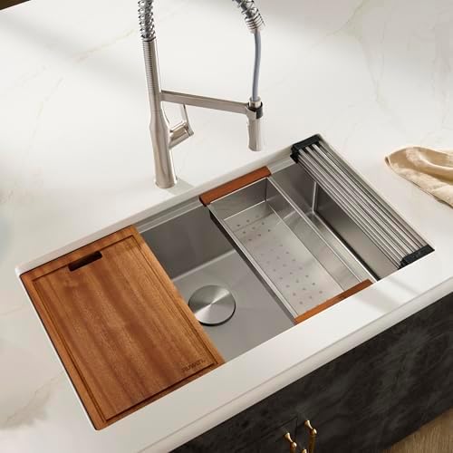 Ruvati 30-in 16-Gauge Round-Corner Undermount Workstation Sink - RVH8320 - Image 2