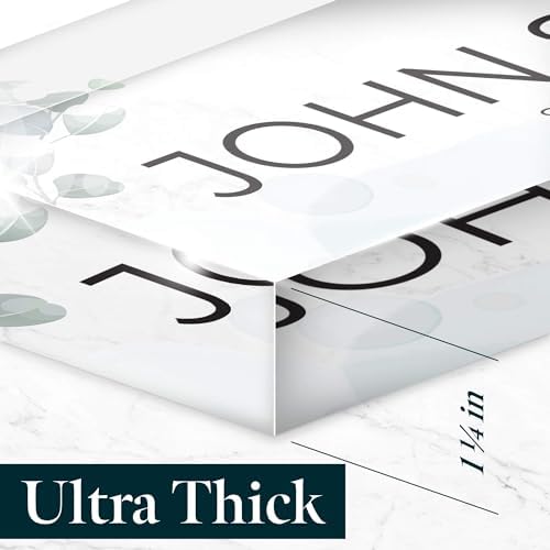 Desk Name Plate Personalized, Custom Name Plates 2½/x8 Inches, Thick Crystal-Clear Acrylic, Gift Box, Office Desk Decor. USA Made by ACRYLUXE (Flower) - Image 4