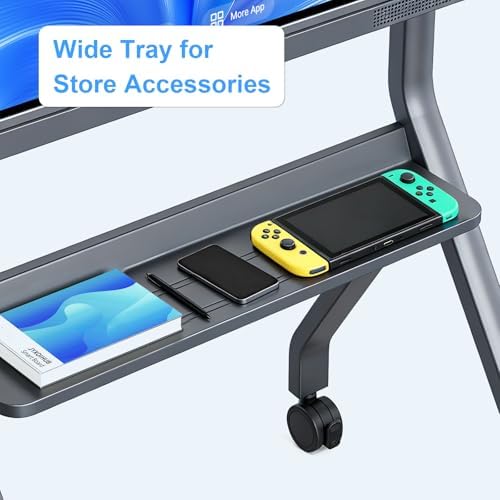 Smart Board Stand for 42"– 75" Interactive Smart Whiteboard, Height Adjustable Mobile Portable Stand with Four Lockable Wheels for Classroom Home Office Business Studio - Image 5