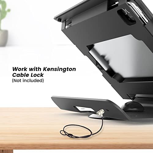 Tablet POS Stand - Heavy Duty Steel Kiosk Stand with 360° Swivel Base Anti-Theft - Compatible with 10.9" iPad 10th, Pro 11" 1 2 3 4, Air 4 5, Air 11"(M2/M3/M4), iPad 11"(A16) - Image 6