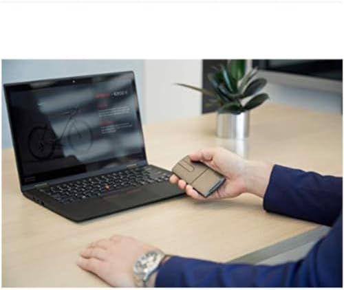 Lenovo Yoga Computer Mouse for PC, Laptop, Computer with Windows or Chrome - 2.4GHz Wireless Nano Receiver & Bluetooth 5.0 - Ergonomic V-Shape - Twists Flat - Built-in Laser Presenter - Iron Grey - Image 2