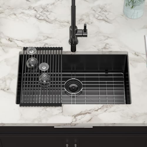30 Inch Matte Black Undermount Kitchen Sink - Image 3