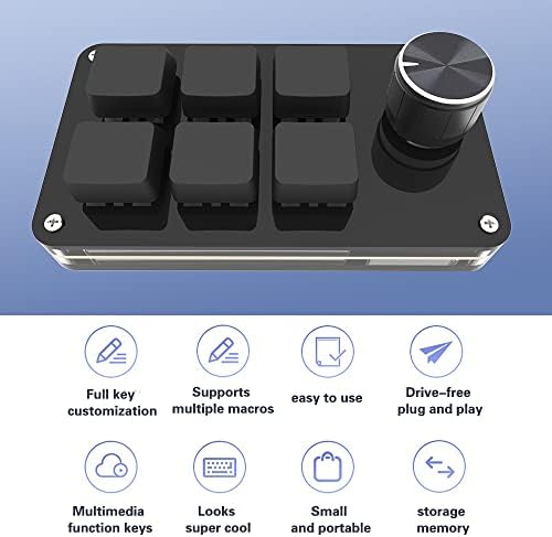 SIKAI CASE Programmable Macro Keyboard, 6 Key Mechanical Gaming Keypad, Custom Knob KeyPad, Hot swappable Switch Gaming Keyboard, Wired programmable keypad with Drawing Programming Video - Image 4