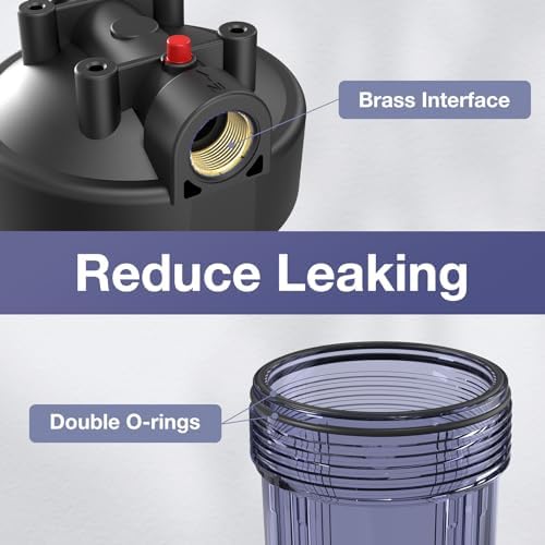 SimPure Whole House Water Filter System, 2 Stages Clear 10" x 4.5" - Image 4