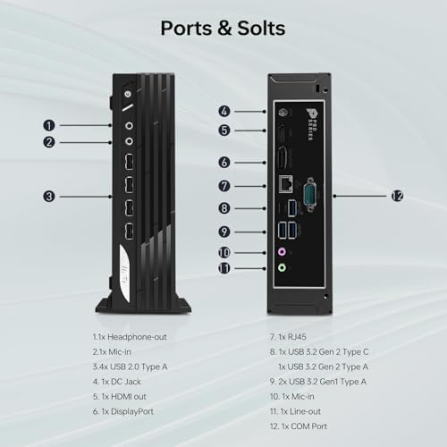 msi PRO DP21 Mini Desktop Computer | 13th Gen Intel 4-Core Processor | 16GB RAM | 256GB SSD | 2-Monitor Support 4K | HDMI | RJ-45 | Wi-Fi | Wired Keyboard & Mouse | Windows 11 Pro | Black - Image 6