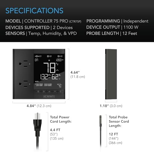 AC Infinity Controller 75, Temperature Humidity Outlet Controller, WiFi App - Image 6