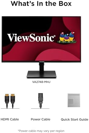 ViewSonic VA2748-MHJ 27 Inch IPS 1080p Monitor with 120Hz, Advanced Ergonomics, Eye Care, HDMI, and VGA Inputs for Home and Office (Renewed) - Image 7