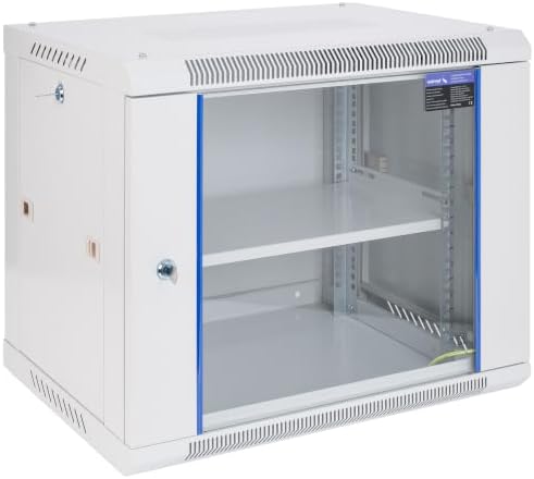 9U Rack, 17.7" Depth Wall Mount Rack Network Cabinet for Office by SAIPWELL