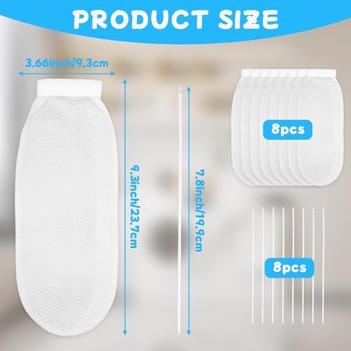 8-Pack Washing Machine Lint Trap Mesh Socks for Washer Discharge Hose - Image 2