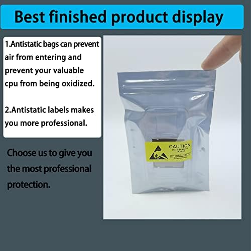 10pcs AMD CPU Protective Thicken Plastic Clamshell Case Trays Suitable with 10pcs Antistatic Bags and Labels (AMD) - Image 7