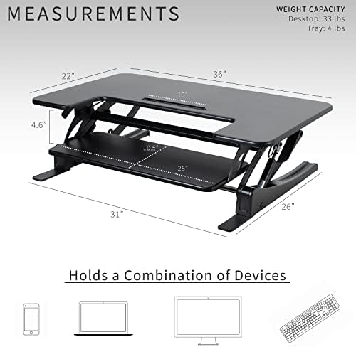 VIVO Black 36 in Standing Desk Converter, DESK-V000V - Image 3