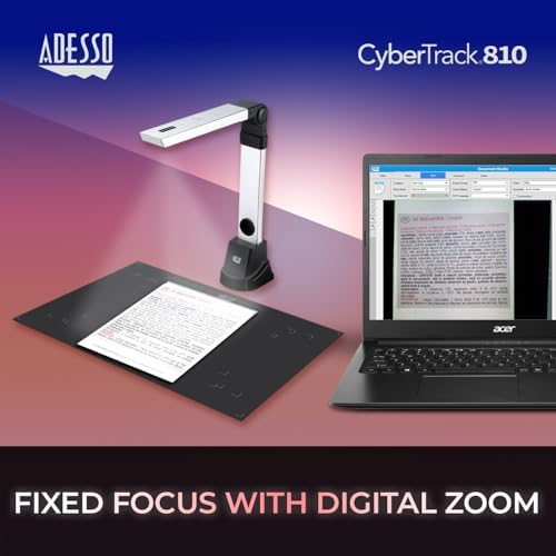 Adesso Cybertrack 810 8.0-MP Fixed-Focus Document Camera for Windows - Image 6