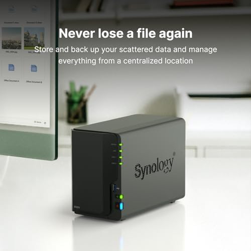 Synology DS223 Home & Office Backup Hub - Centralize Files, Protect Data & Monitor Property (2-Bay Diskless NAS) - Image 2