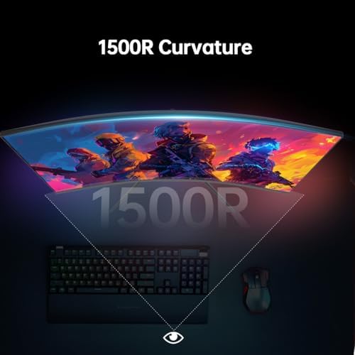 KTC 32 Inch Curved Gaming Monitor, FHD 1080P 165Hz 1500R Monitor, H32S17C - Image 4