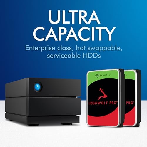 LaCie 2big RAID 48TB External Hard Drive Desktop HDD – USB-C, 7200 RPM Enterprise Class Drives, for Mac and PC Desktop, Rescue Services (STHJ48000800) - Image 6