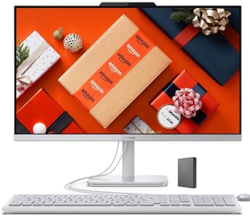 Lenovo IdeaCentre 24" FHD All-in-One Desktop Computer with Office 365 for The Web • 32GB RAM • 2TB Storage • Intel Core • Wired Keyboard and Mouse • Windows 11 by Unknown