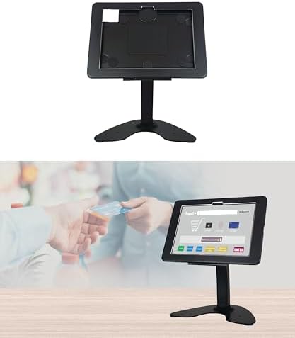 Desktop Anti-Theft Kiosk Stand POS Stand with Lock Bracket for 2025 iPad 11" (A16) 11th/ 2022 iPad 10.9" 10th Gen.,Excluding Other 10.9"& 11",360°Swivel,Metal(Black) - Image 5