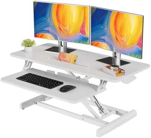 JOY worker 35" Standing Desk Converter, Height Adjustable Stand Up Riser by JOYworker