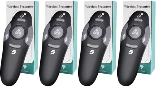 4 Unit Presentation Clickers for PowerPoint, Wireless Presenter Remote by CLIKBUTM%C2%AE