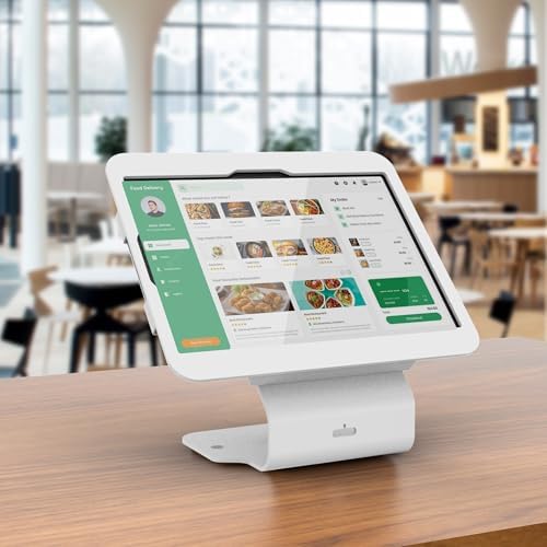 Kiosk POS Tablet Stand Compatible with iPad 10 gen 10.9 inch, 11"(A16), air 4 5 10.9", Pro 11" 1st 2nd 3rd 4th gen., iPad air 11", Retail Stand with 360° Swivel Base, White, BSC101WS - Image 2