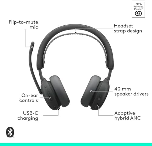 Logitech Zone Wireless 2 ES for Business Headset - Native Bluetooth - Image 6