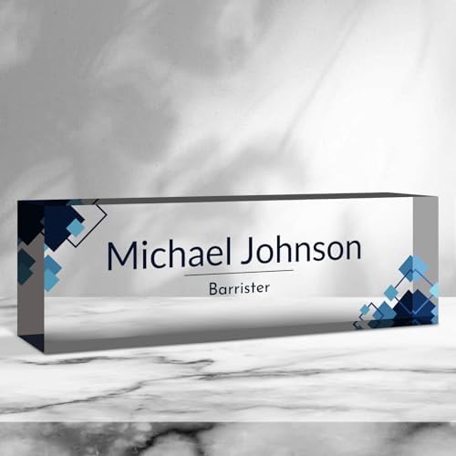 Desk Name Plate Personalized, Custom Name Plate for Desk, Acrylic Desktop Accessories, Office Gift & Decor for Women Men, Teacher Nurse Boss Employee Appreciation Gifts by PersonalizedGifts