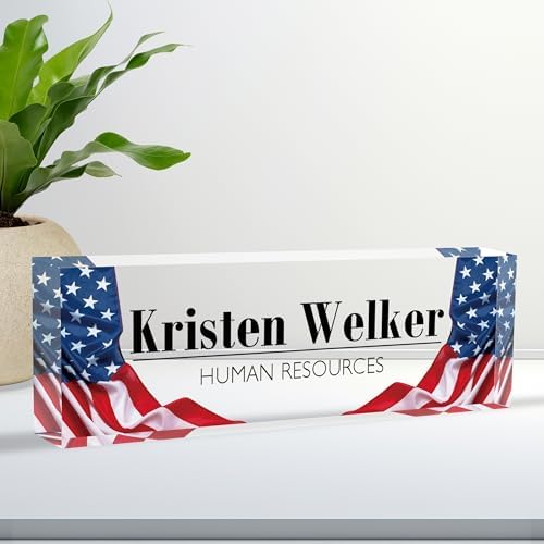Personalized Acrylic Name Plate for Desk, Custom Office Decor by Ueedklaayy