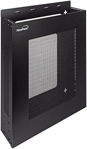 NavePoint 2U Vertical Wall Mountable Server Rack, Black by NavePoint
