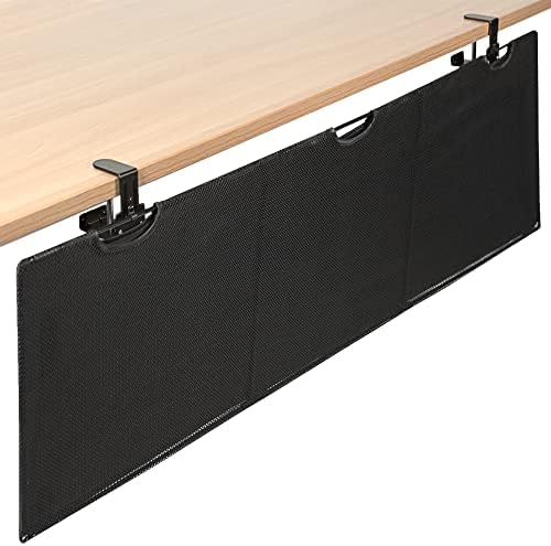 VIVO Black Clamp-on 60 inch Desk Cable Management Sleeve, DESK-SKIRT-60P by VIVO