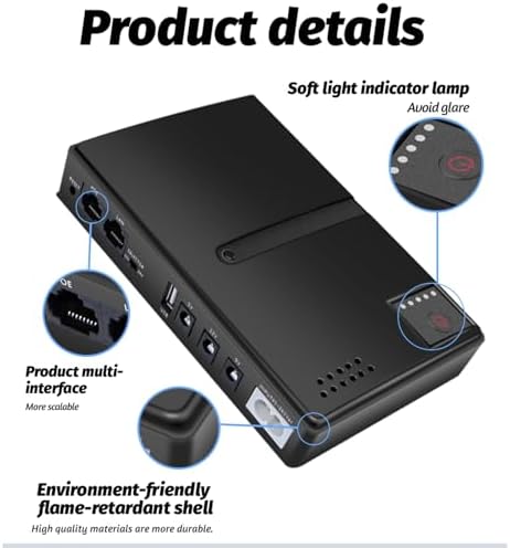 Mini UPS Battery Backup Uninterruptible Power Supply 15V 24V POE 5V 9V 12V USB 18W Output DC for Camera Router (US Plug) - Image 4