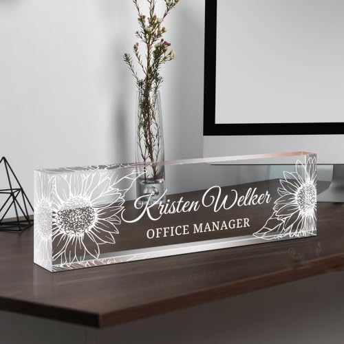 Custom Engraved Name Plate for Desk, Acrylic Desk Name Plate Personalized - Image 5