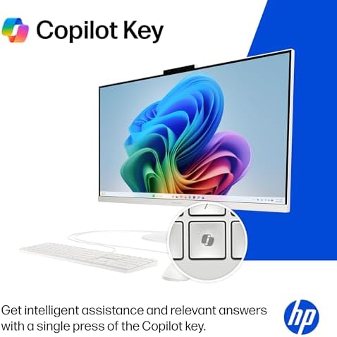 HP OmniStudio 27 inch All-in-One Desktop PC, FHD Display, AMD Ryzen 5 220, 16 GB RAM, 512 GB SSD, AMD Radeon 740M Graphics, Windows 11 Home, Cotton White, 27-cv0002 (2026) - Image 7