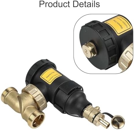 Central Water Heater Filter, Magnetic Sludge Separator for Boiler, DN20 3/4 Inch DN25 1 Inch DN32 1-1/4 Inch Threaded Connection, Scale Rust Removal, Stainless Steel Element(DN32/1-1/4 male) - Image 2