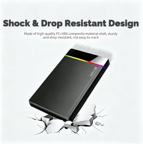 HWAYO 750GB 2.5'' Ultra Slim Portable External Hard Drive USB3.0 Type-C HDD - Image 6