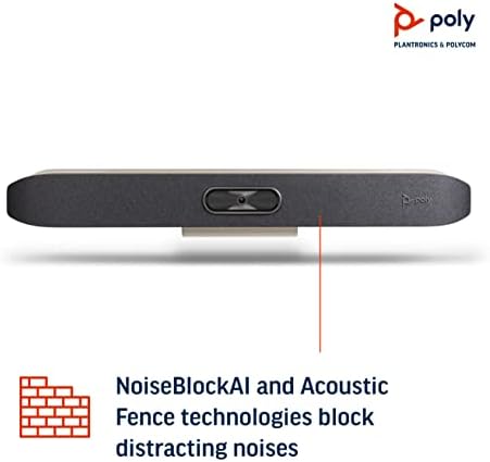 Poly - Studio X50 (Polycom) - 4K Video & Audio Bar - Conferencing System for Mid-Size Meeting Rooms - Works with Teams, Zoom & More - Image 3
