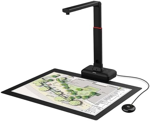 VIISAN Large Format Book & Document Scanner, Capture Size A2/A3, 26MP USB Document Camera with Auto-Flatten, Fingerprint Removal Technologies, Multi-Language OCR, Compatible with Windows & macOS by VIISAN