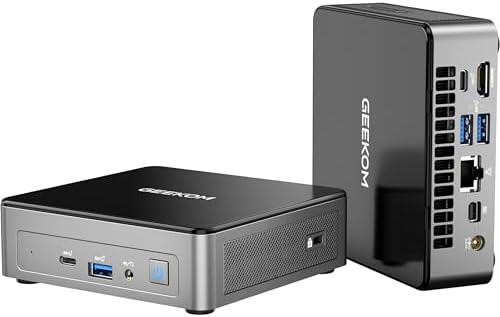 GEEKOM Air12 Budget Mini PC Office,Intel 7505,8GB RAM(64GB Max),256GB SSD by GEEKOM